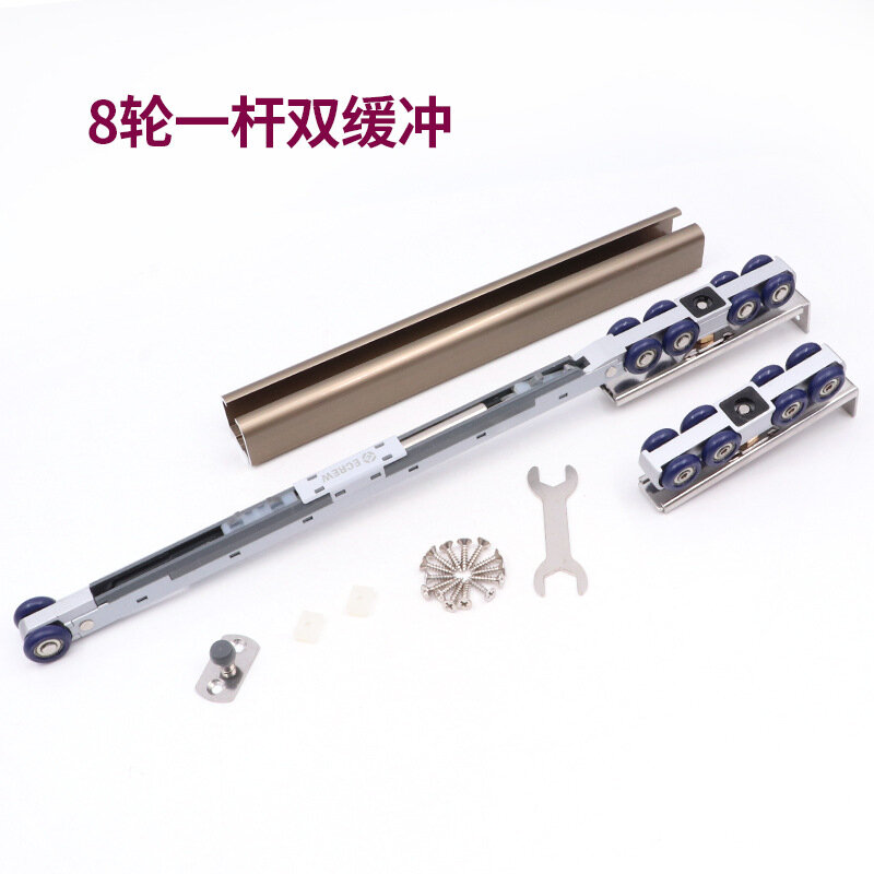 фото Комплект деревянных дверей Yigu, массив дерева, раздвижные, с гидравлическим буфером