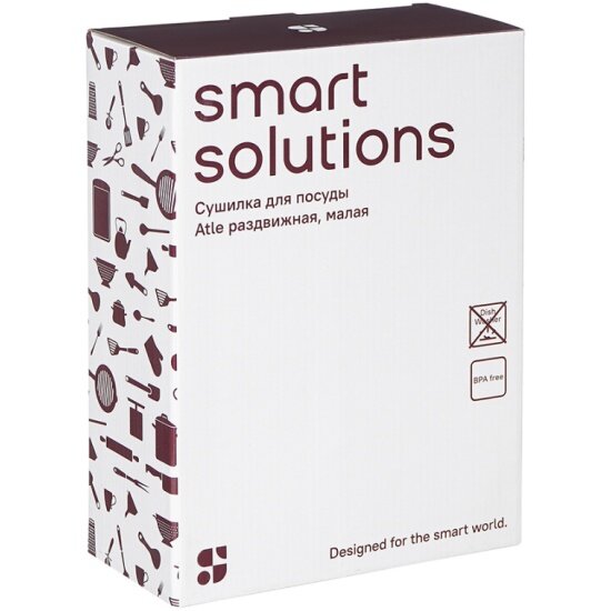 Картинки Сушилка для посуды раздвижная малая Smart Solutions Atle SS000010, 28 х 20 х 12,3 см, белая