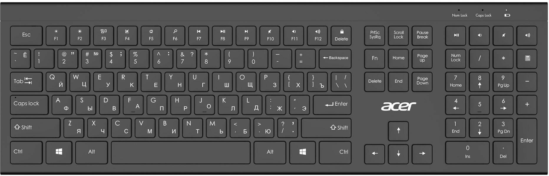 Клавиатура Acer OKR300 черный USB беспроводная (ZL. KBDEE.014)