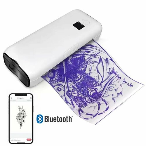 Термо тату принтер с Bluetooth на мощном аккумуляторе DragoArt Thermal Printer A4 BT (принтер для тату)