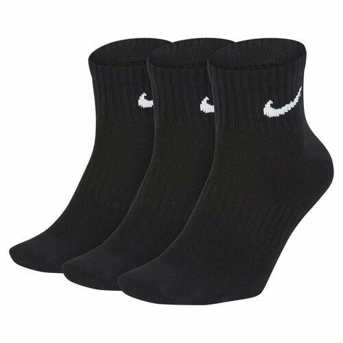фото Носки nike, комплект, 3 пары, размер m, черный