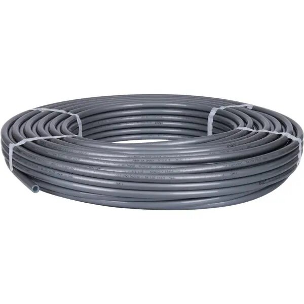 фото Труба из сшитого полиэтилена для отопления Stout PE-Xa EVOH 16x2.2 мм PN10 1 м на отрез бухта 100 м серая