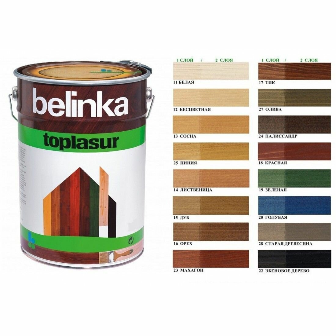 Пропитка для дерева BELINKA TOPLASUR №27 олива 2,5 л