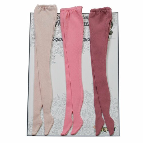 Набор колгот 3 шт. одежда для кукол 29 см типа Барби, Poppy Parker (Пудрово-розовый, клубничный зефир, ягодный смузи)