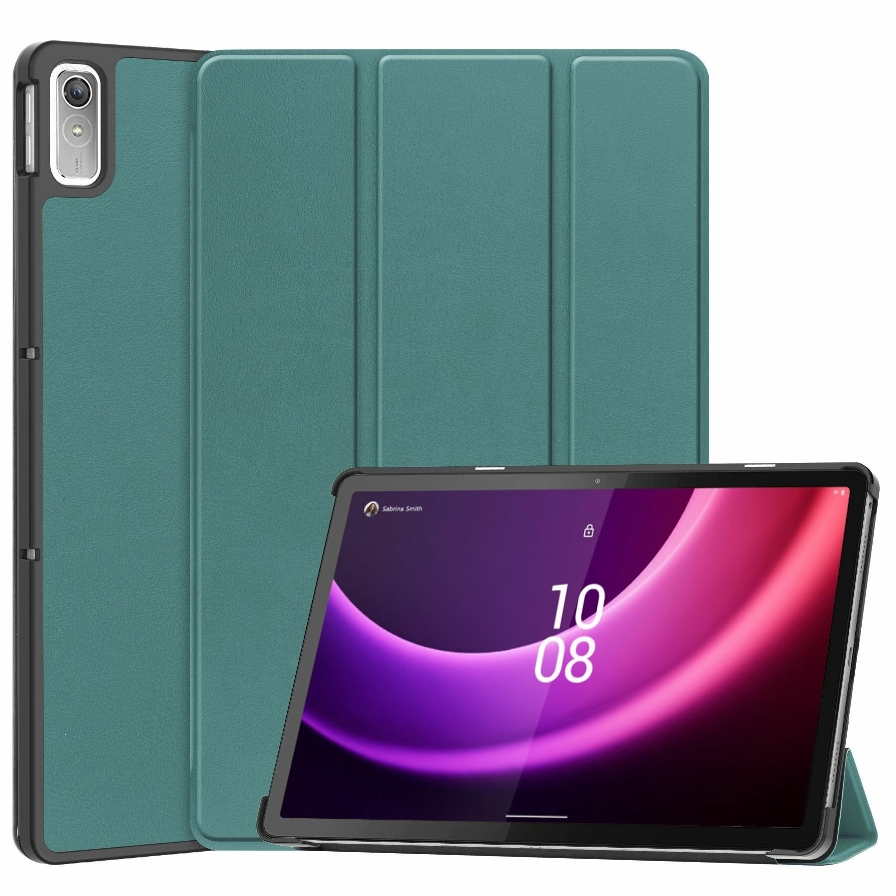 Умный чехол для Lenovo Tab P11 (2nd Gen) / XiaoXin Pad Plus (2023) 11.5 дюймов/ TB350XU (ZABG0031RU), темно-зеленый