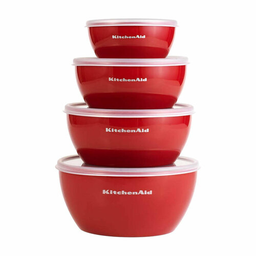 Набор из 4 мисок с крышками KitchenAid красный 4899₽