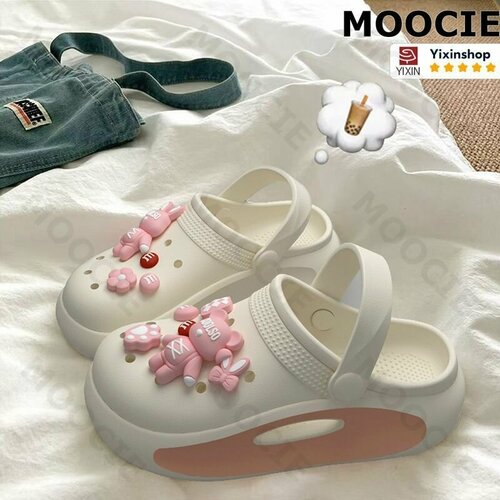 фото Тапочки moocie, размер длина стельки 250-255 мм, белый