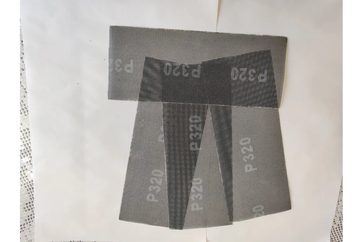 Песок Абразивная сетка (кварцевый песок) P240, 115х280 мм, 10 штук BRUSHTEX 1000240