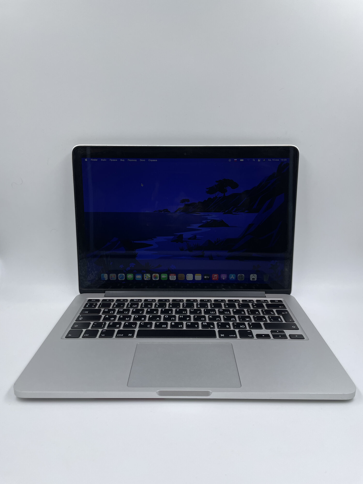 Ноутбук MacBook Pro 13 2014 г. 2560x1600, Intel Core i5 2.6 ГГц, 8/256 ГБ, Intel Iris MacOS, серебристый