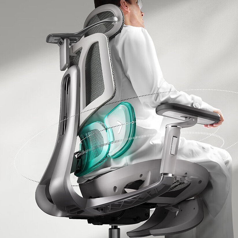 Изображение Офисное кресло с подставкой для ног Xiaomi HBADA Ergonomic Computer Chair E3 Pro 4.0 Version 2024 White (E301WPF)