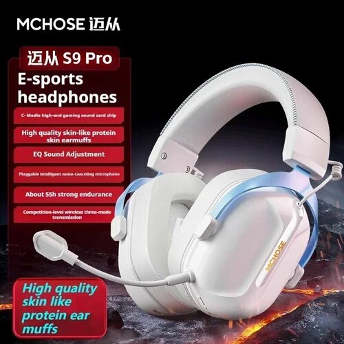 MCHOSE S9 Pro Беспроводные игровые наушники S9 Pro-Blue 3988₽