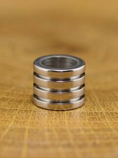 Изображение товара Бусина для паракорда и кожи из нержавеющей стали, Hobbylive - Разделитель серебро