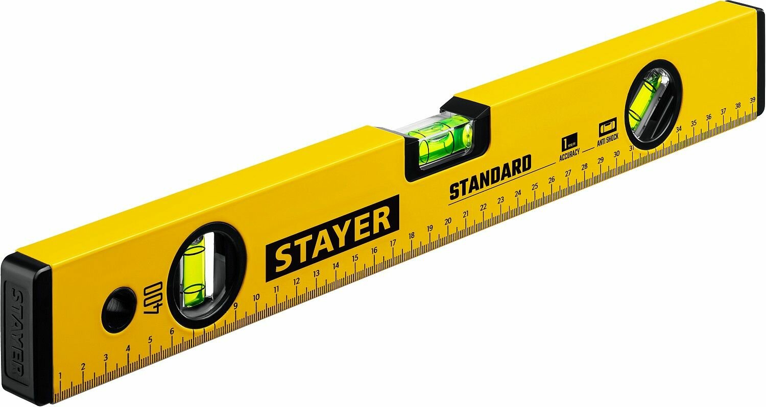 Строительный уровень STAYER STANDARD 400 мм с линейкой 3460-040_z04
