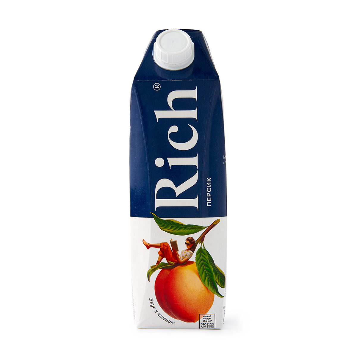 Нектар Rich, персиковый, тетрапак, 1000 мл, от 0 °C до +25 °C