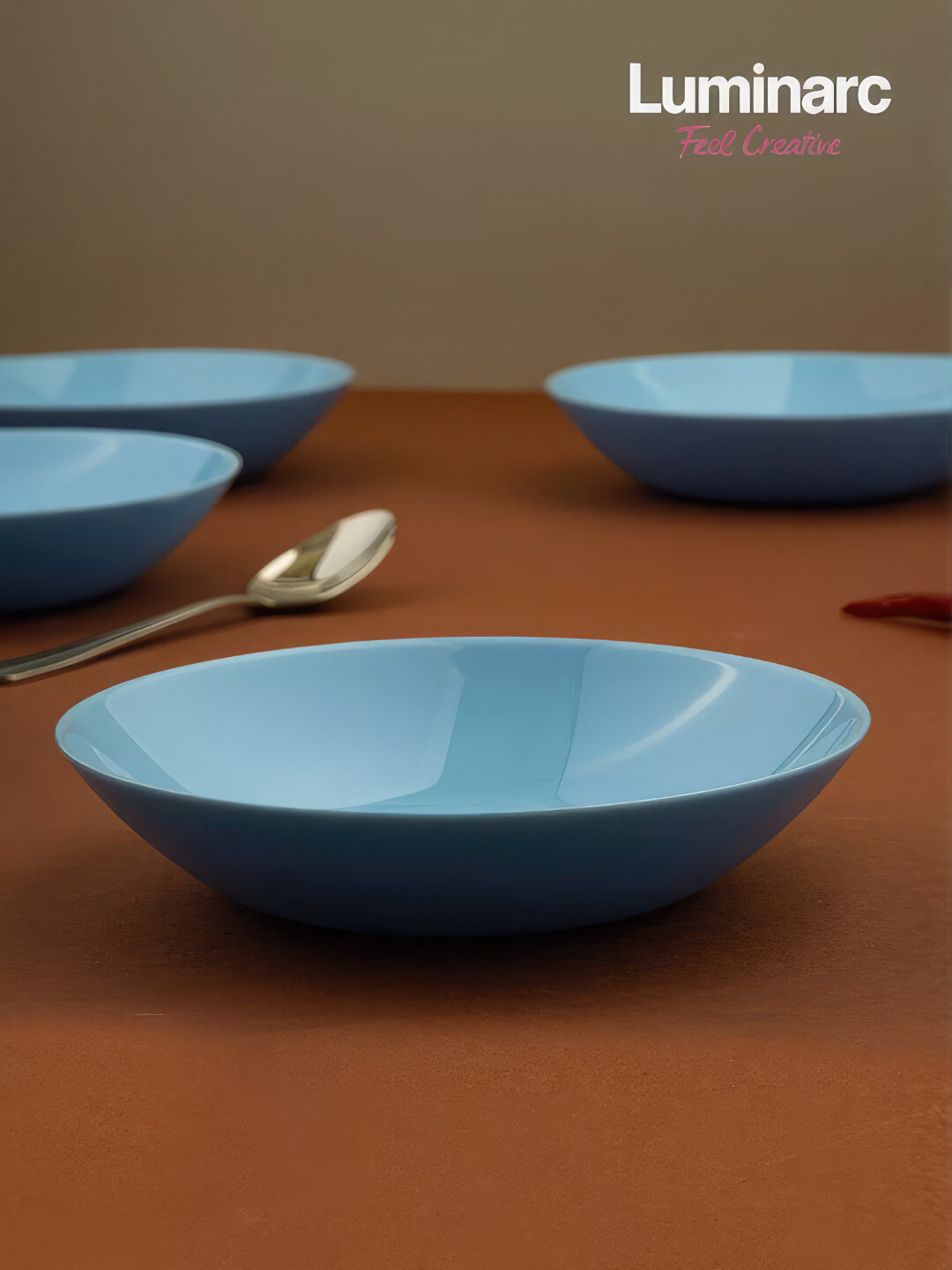 Тарелки глубокие Luminarc Zelie Light Blue, 20 см, 6 шт — фото 1