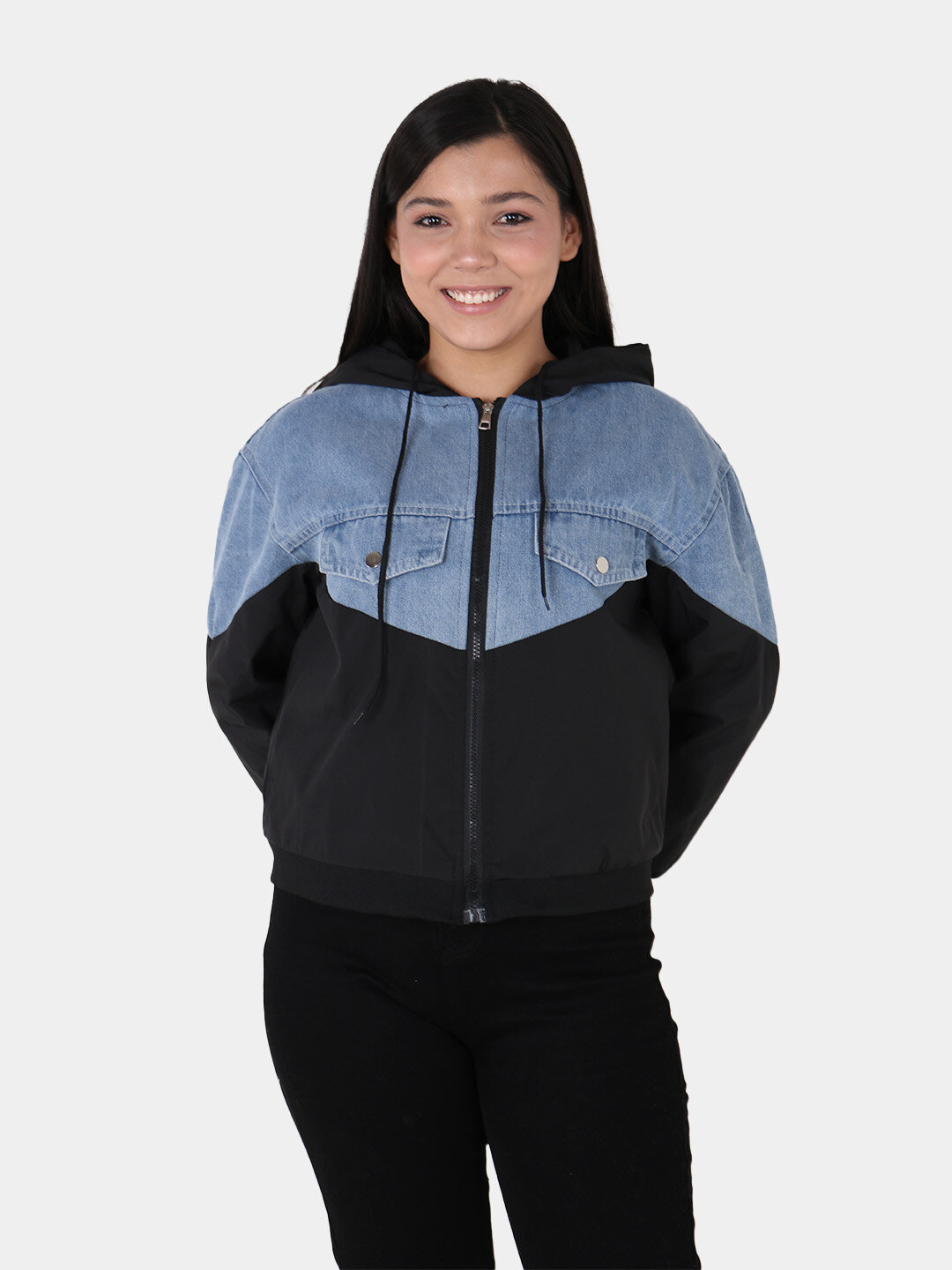 Куртка джинсовая , размер One Size, черный — фото 1