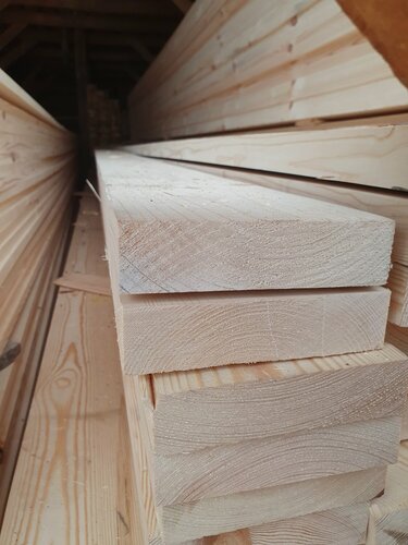 Изображение товара Доска сухая строганная из сосны 50х200х6000 мм сорт АБ (цена за 1шт)