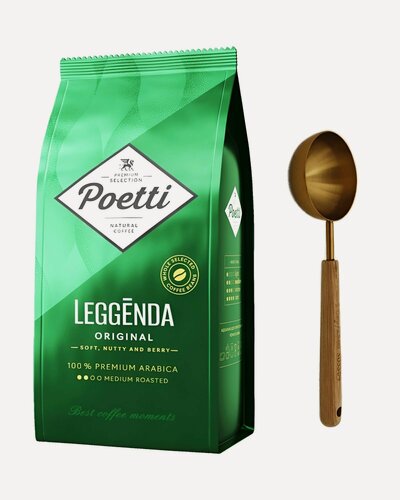 Изображение товара Кофе в зернах Poetti Legenda Original, 100% Арабика 1 кг + ложка