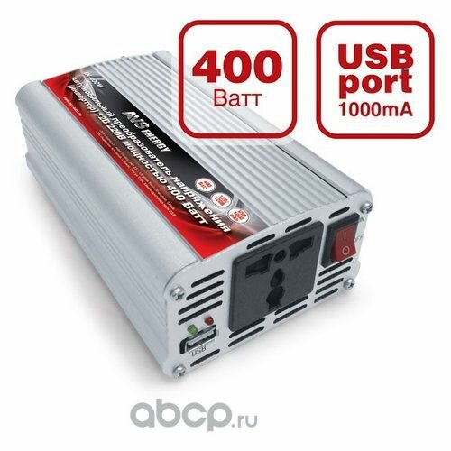 Автомобильный инвертор 12/220v avs in-400w Avs Industrial Co A80684S