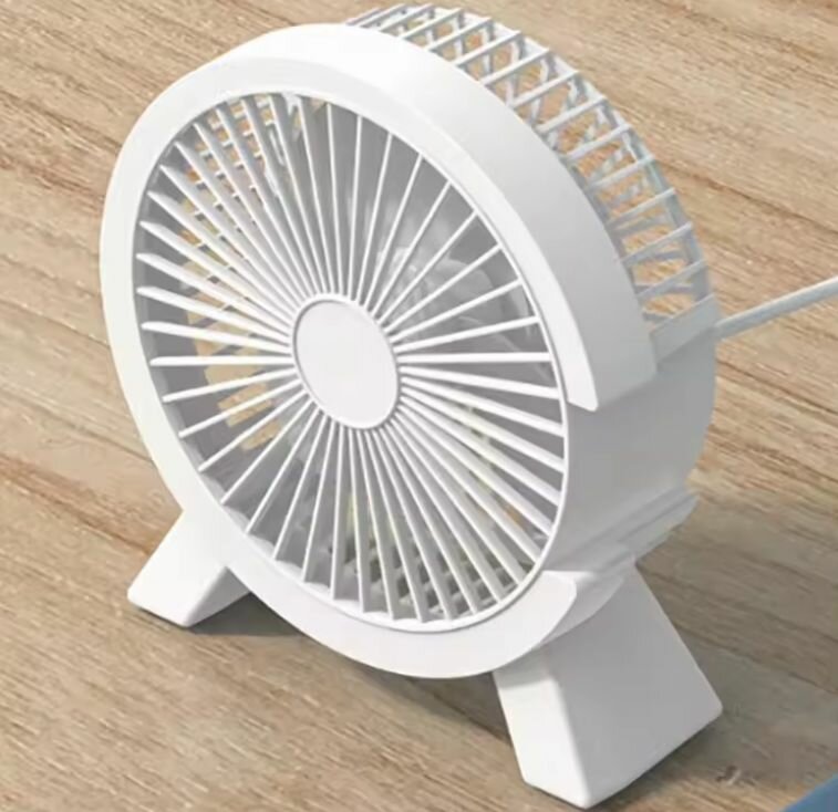 Настольный мини USB-вентилятор/ Портативный мини вентилятор USB белый — фото 1
