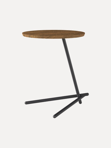 Изображение товара Стол журнальный "Видл" (орех кантри), круглая столешница, стиль лофт