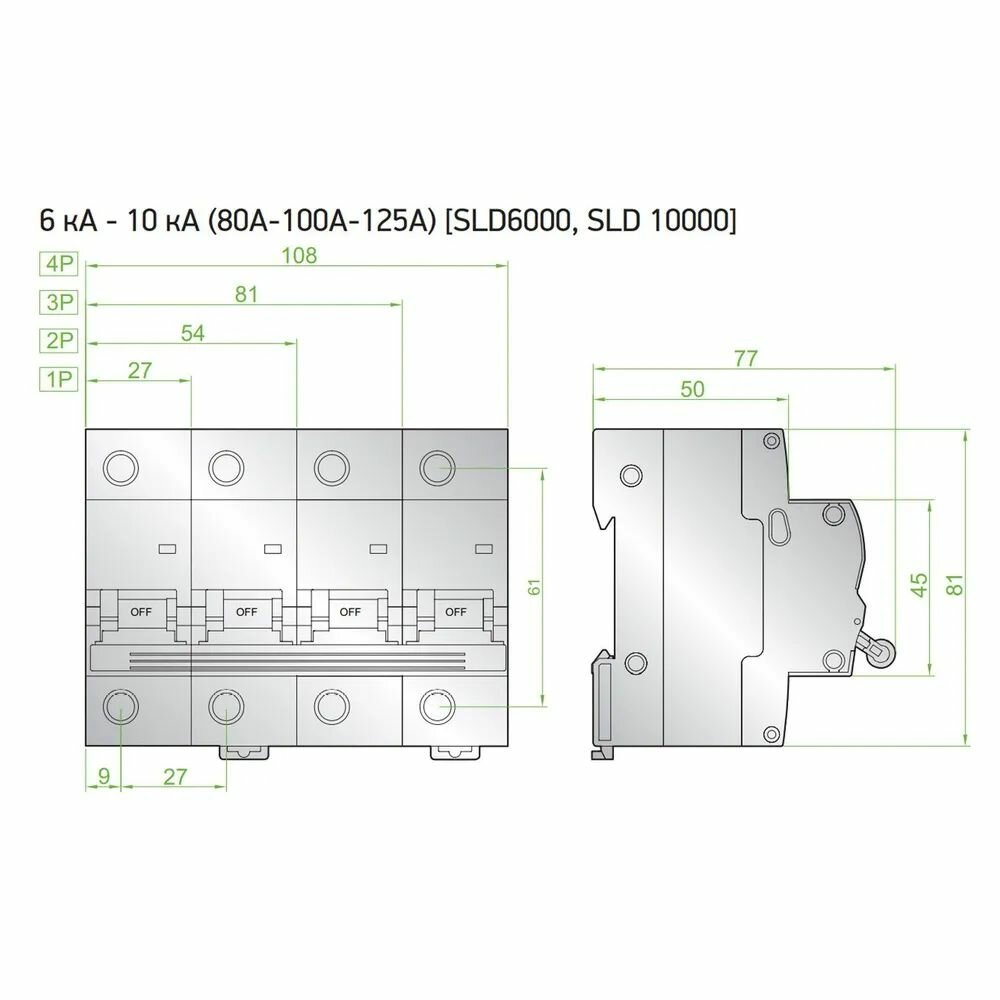 Автоматический выключатель SIGMA ELEKTRIK 3P C 125A 6kA — фото 1
