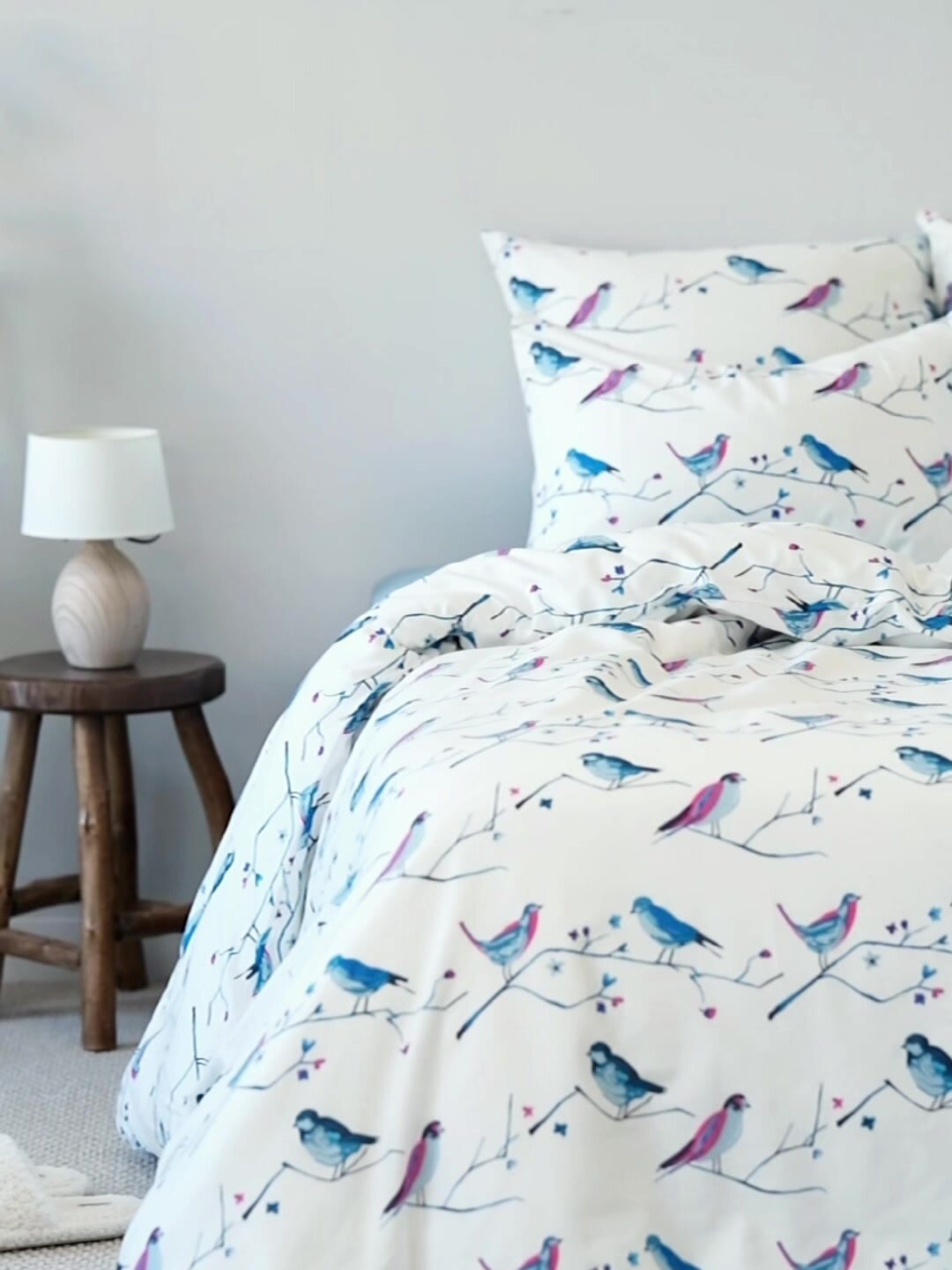 Постельное белье 2 спальное, наволочки 50х70 Ночь Нежна Birds, 100% хлопок, ткань бязь — фото 1