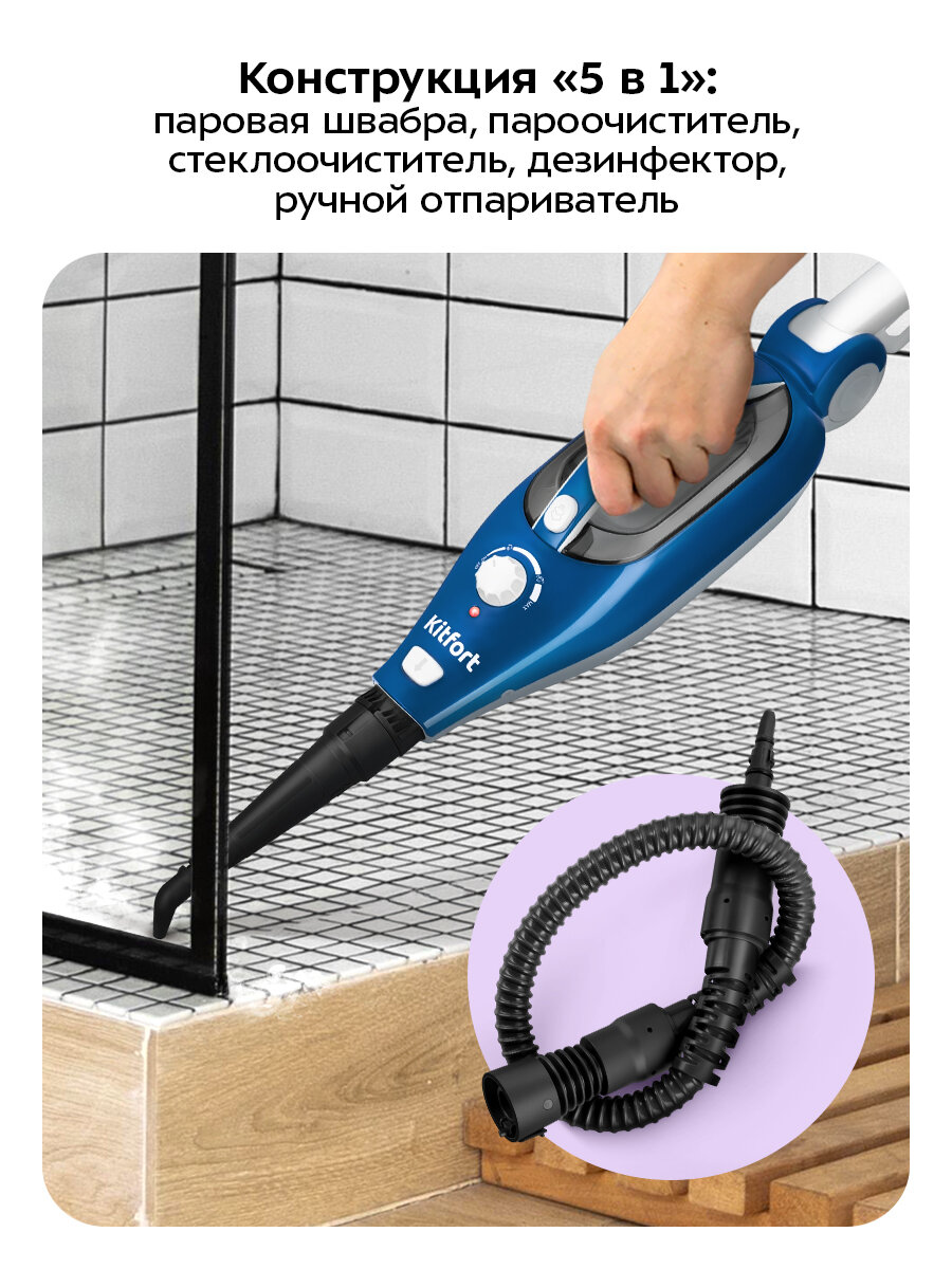 Парогенератор Kitfort КТ-1005-1, голубой — фото 1