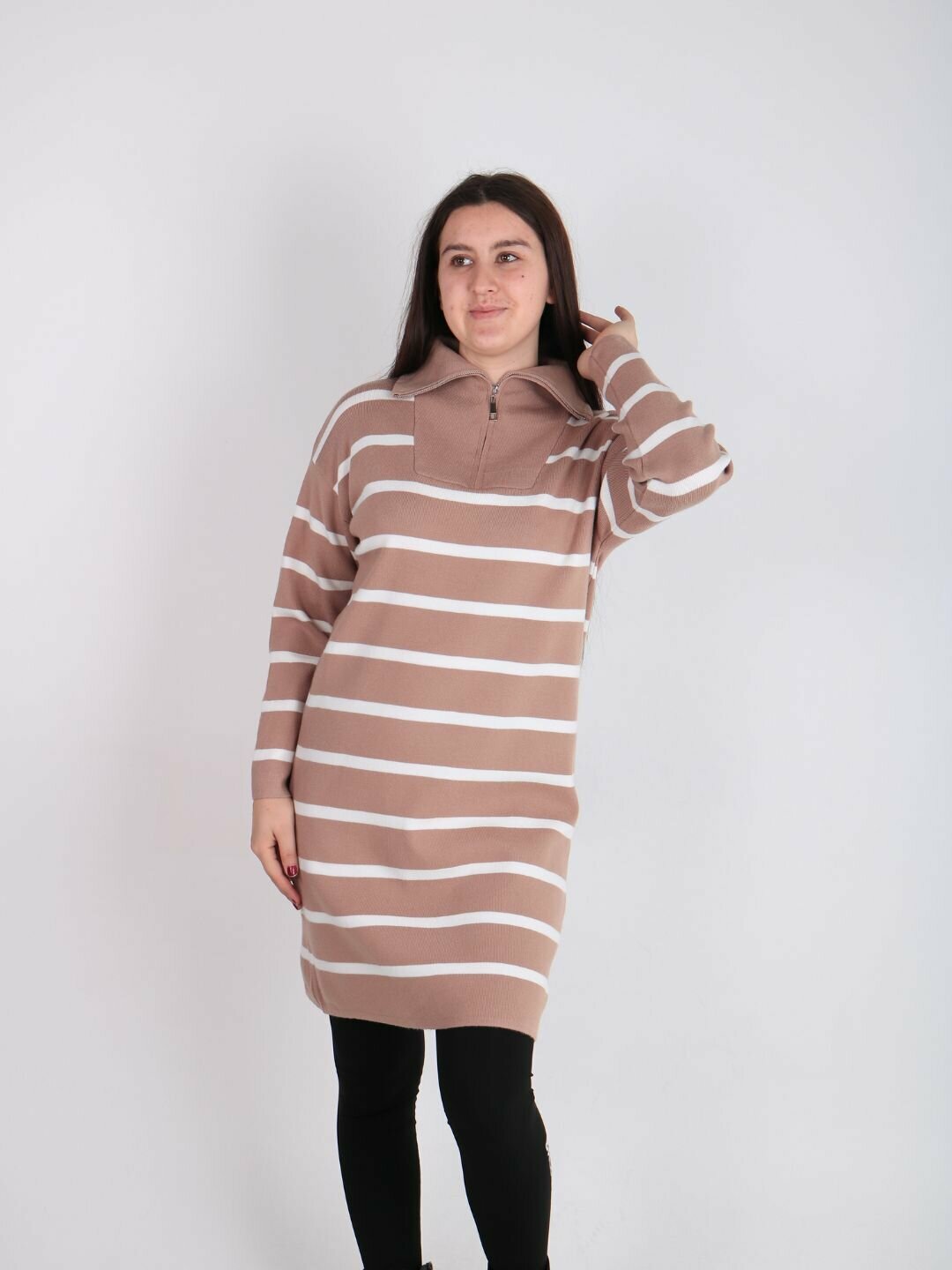 Туника, 1 шт., размер OneSize, пудровый — фото 1