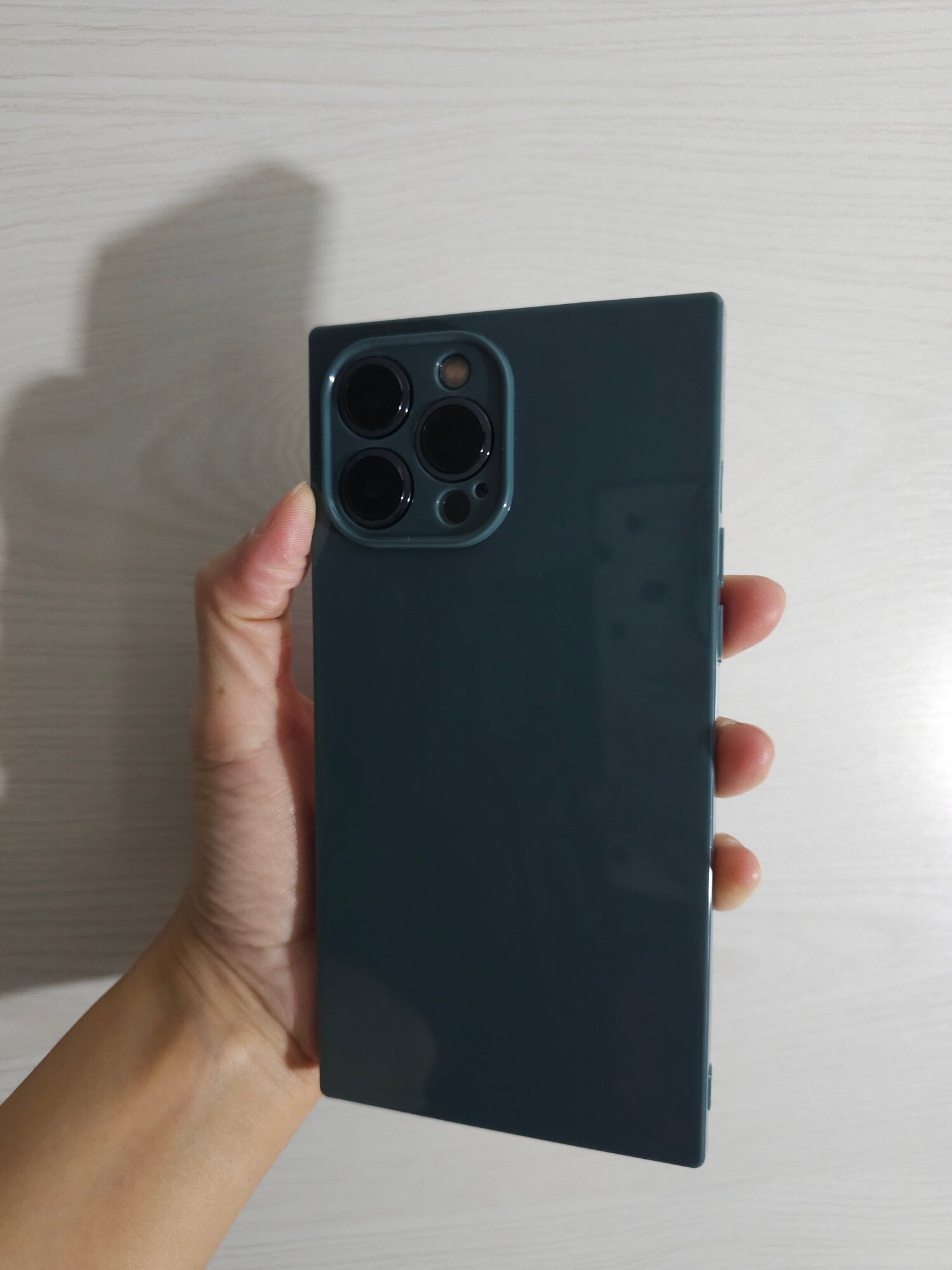 Чехол "Soft Touch", для iPhone 13 Pro Max, глянцевый, силикон, ударопрочный, темно березовый