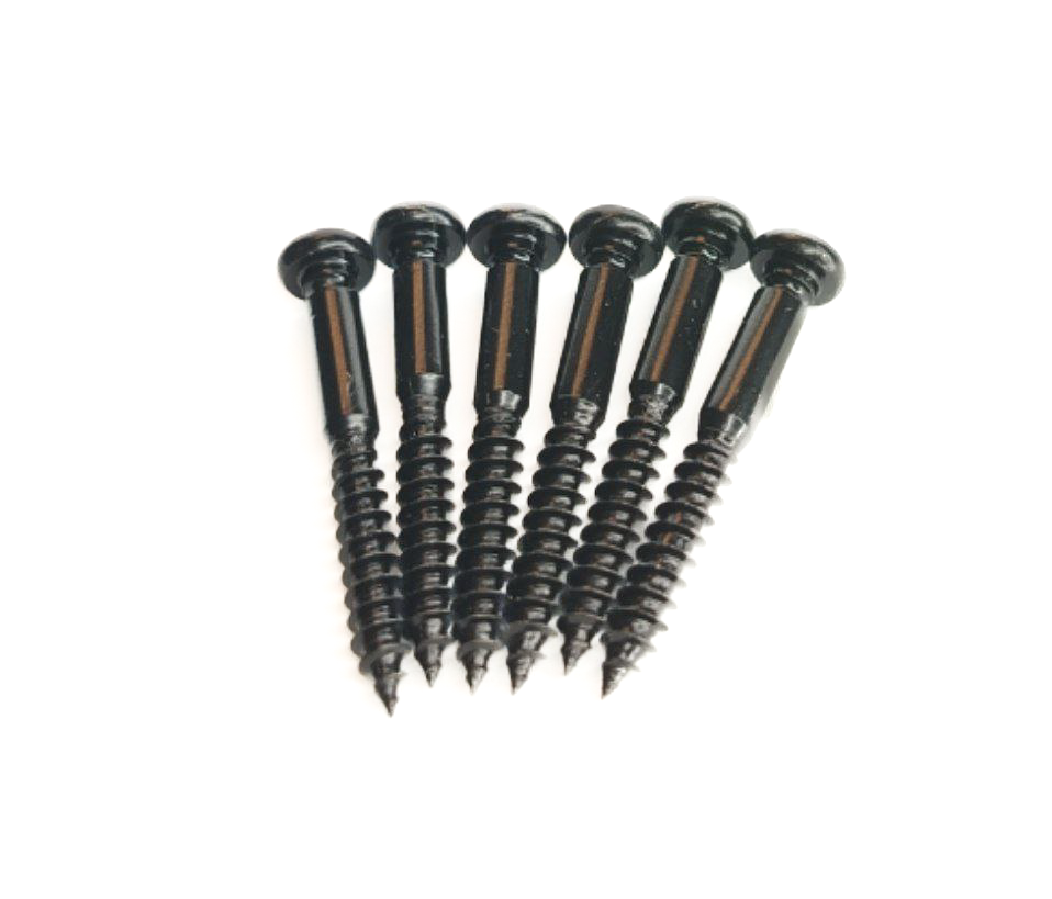 Набор саморезов для 6-ти опорного тремоло Parts, черный, 6 шт.