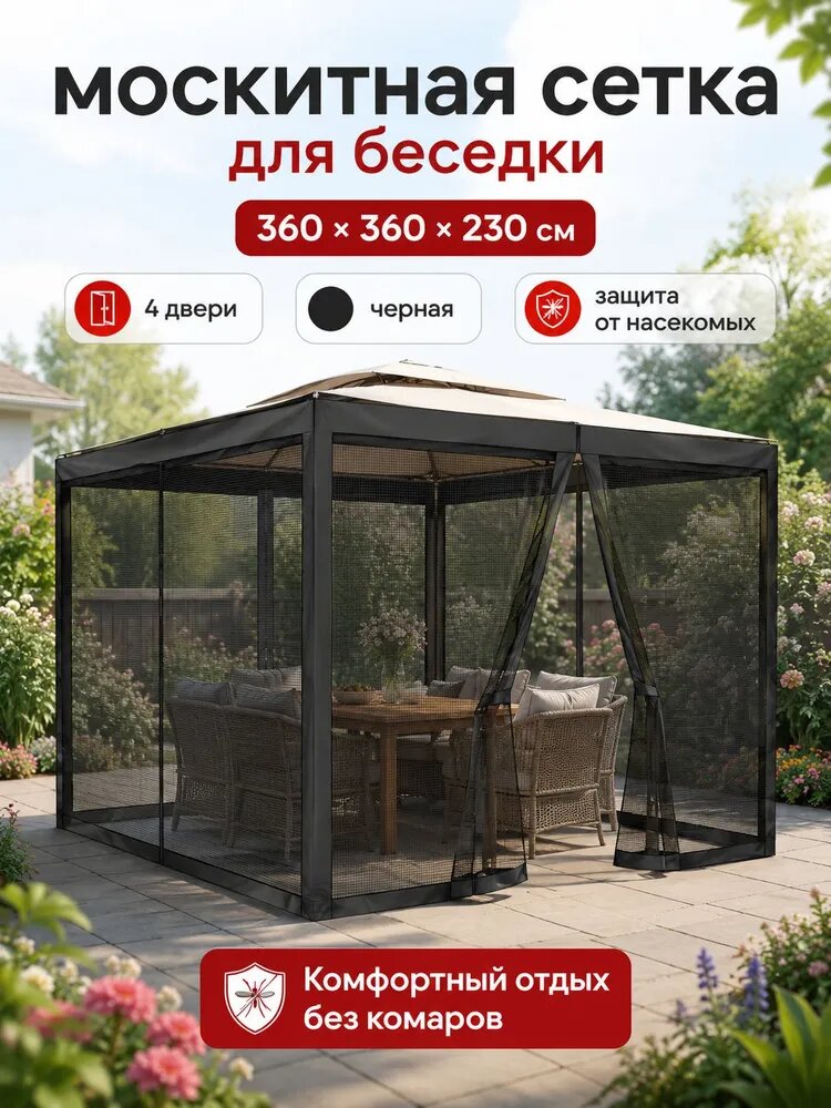 LAMIRO Москитная сетка для шатра с молнией, универсальные шторы для беседок, лёгкая установка