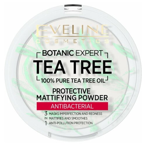 Eveline Cosmetics Пудра компактная Botanic Expert матирующая, антибактериальная 3 в 1 001 Transparent 9 г компактная матирующая пудра 11 тон 10 г