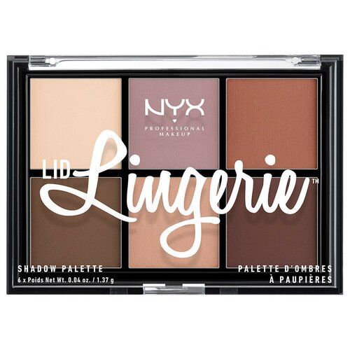 Купить NYX professional makeup Палетка теней Lid Lingerie Shadow Palette 01, бежевый/коричневый/розовый/бронзовый/темно-бежевый/темно-коричневый