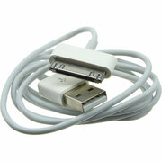 Шнур USB дата-кабель совместимый с iPhone 4 0.8м белый