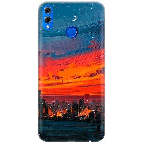 фото Re:pa накладка transparent для honor 8x с принтом "ночь и мегаполис"