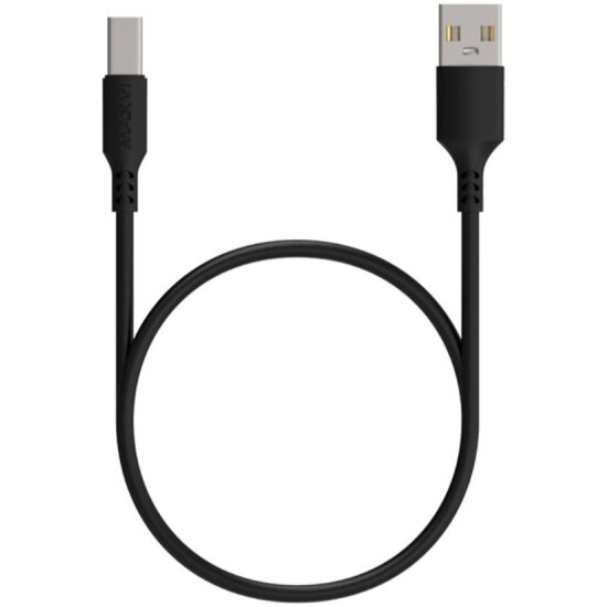 Кабель Maxvi MC-A02L USB-A - USB-C, 2 А, 1 м, черный