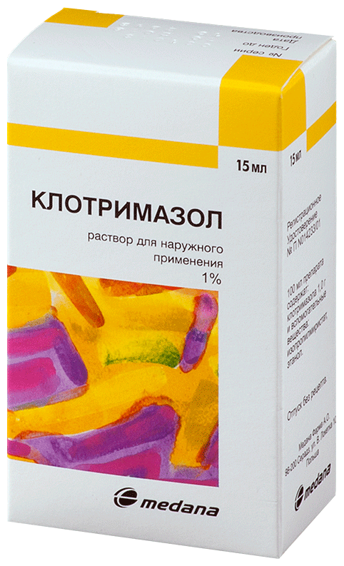 Средства От Грибка Клотримазол-акрихин р-р д/нар. прим. фл., 1%, 15 мл