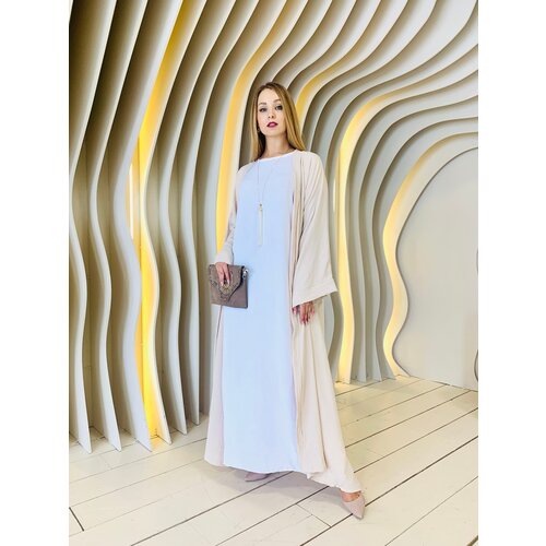 Костюм двойка Пудра - кардиган и базовое платье