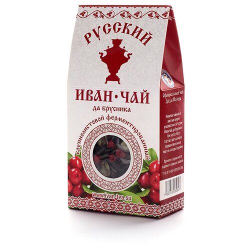 Напиток чайный Русский Иван-чай да брусника крупнолистовой ферментированный, 50 г