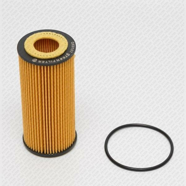 Фильтр масляный (картридж) AUDI A1/A3/A4/A5/A6/Q5 SKODA Octavia VAG Green filter OK0107