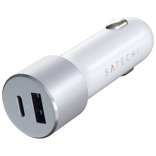 фото Зарядное устройство satechi car charger 72w (usb type-c), серебряный