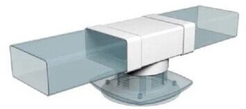 Тройник воздуховодный ERA с выходом на фитинг 110х55 мм диаметр 100 мм 511ТФ10П