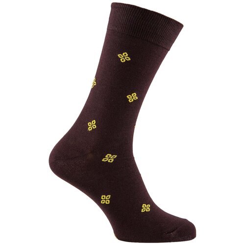 фото Мужские носки годовой запас носков, 1 пара, классические, фантазийные, размер 43/45, коричневый