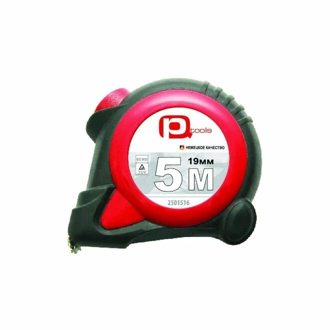 рулетка 5м 19мм с автостопом, прорезин. корпус, магнит. pqtools 2501516 ТОРН - фото №3