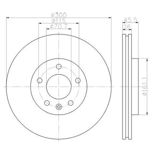 фото Тормозной диск hella 8dd 355 116-591