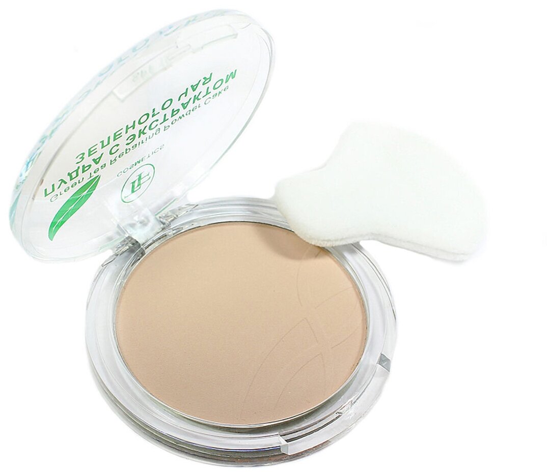 TF Cosmetics Компактная пудра с экстрактом зелёного чая 02 Светлый цвет слоновой кости 12 г