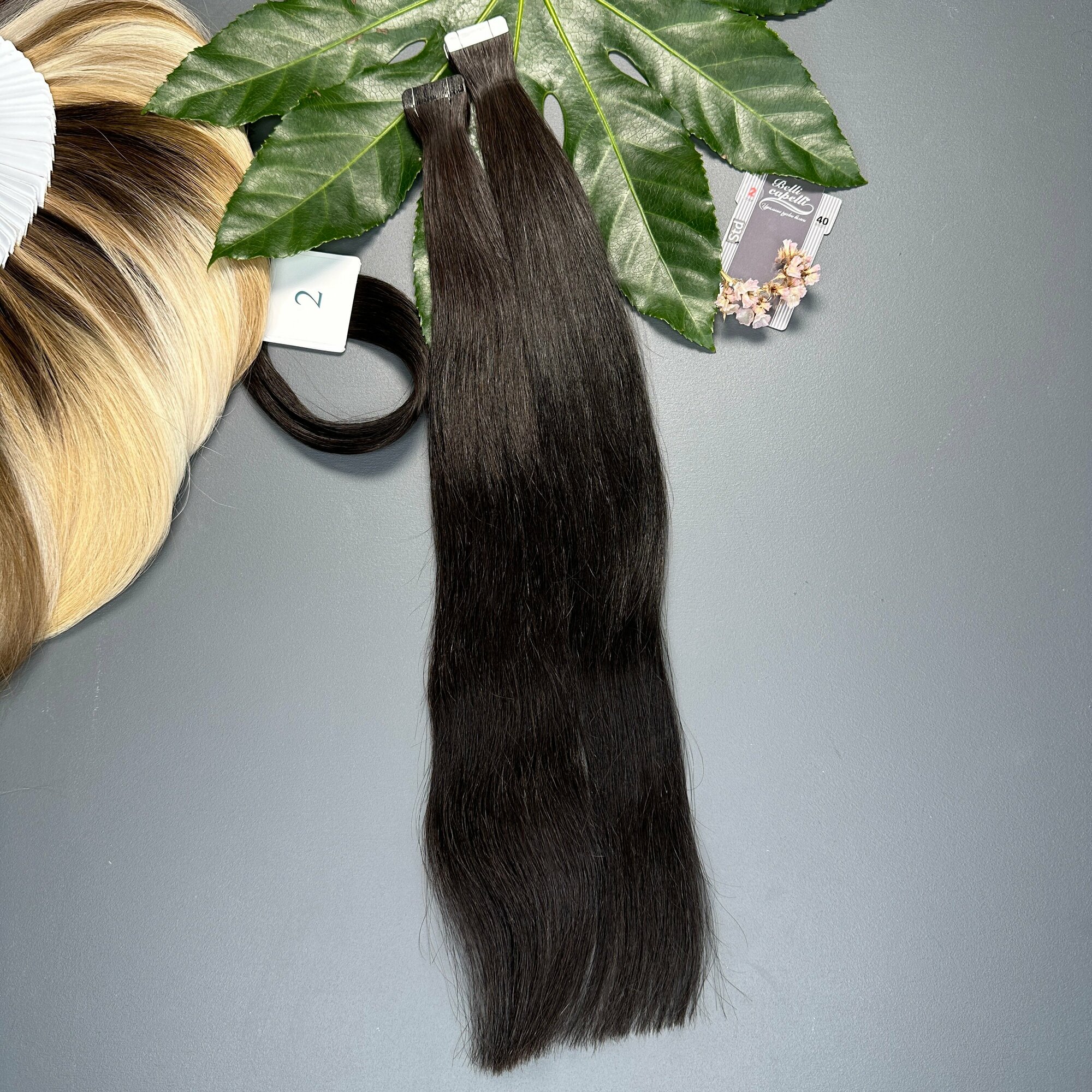 Волосы Belli Capelli славянские стандарт на ленте 2,8см №2 40см (20 лент)