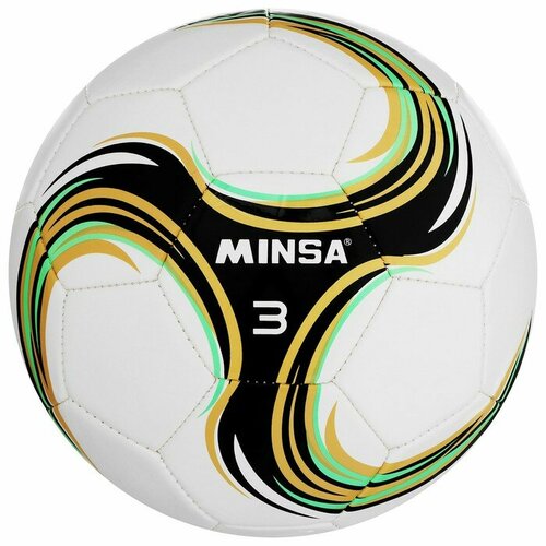 мяч футбольный minsa spin tpu машинная сшивка 32 панели р 3 Мяч футбольный MINSA Spin, TPU, машинная сшивка, размер 3