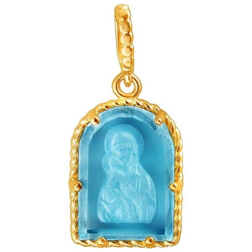 фото Эстет подвеска с 1 кварцем из красного золота 01п213440-2